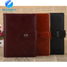 2015 Premium Genuine Leather Cover Notebook with Low Price (XL-21005)